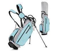 LANGWEI Blue1,Borsa da Golf con Supporto, Borsa da Golf Leggera con Supporto per Uomo E Donna, Borsa da Trasporto con Doppia Tracolla per Il Campo Pratica