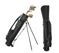 LANGWEI Nero,Borsa da Golf Leggera con Supporto, Borsa da Trasporto da Golf Portatile E Impermeabile con Tracolla Imbottita E Tasca, Borsa da Allenamento per Uomo/Donna