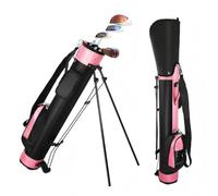 LANGWEI Rosa,Borsa da Golf Leggera con Supporto, Borsa da Trasporto da Golf Portatile E Impermeabile con Tracolla Imbottita E Tasca, Borsa da Allenamento per Uomo/Donna