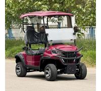 LANGWEI Rosso,Carrello da Golf Elettrico, Veicolo Elettrico A 2 Posti Robusto, Omologato per La Circolazione Stradale, con Comodi Sedili di Lusso Adatti A Qualsiasi Tipo di Terreno