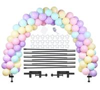 LANGXUN Riutilizzabile Table Balloon Arch Kit con Durable Fiber Rods Regolabile Pallone Arch Frame per Compleanno Matrimoni e Feste di Laurea