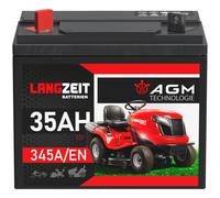 LANGZEIT Batteria Trattorino Rasaerba 12V 35Ah AGM Tagliaerba 30Ah 28A