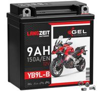 LANGZEIT YB9L-B Batteria Moto 12V 9Ah GEL 50912 12N7-3B YB9LB YB9L-A2 CB9L-A2