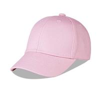 LANGZHEN Cotone Outdoor Toddler Ragazze Ragazzi Plain Baseball cap Bambino Infante Strutturato Cappello Regolabile per Bambini Sun Hat (S-Pink)