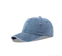 LANGZHEN Unisex Baseball cap 100% Cotone Adatto Uomini Donne Lavato Denim Regolabile Dad Hat (Denim Blue)