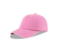 LANGZHEN Unisex Baseball cap 100% Cotone Adatto Uomini Donne Lavato Denim Regolabile Dad Hat (Rosa, Large)