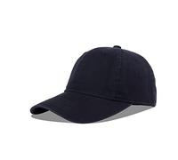 LANGZHEN Unisex Vintage Lavato Distressed Cotone Regolabile Solido papà Cappello, Lavato Classico Cappello da Baseball per Gli Uomini Donne (Nero)