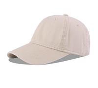 LANGZHEN Unisex Vintage Lavato Distressed Cotone Regolabile Solido papà Cappello, Lavato Classico Cappello da Baseball per Gli Uomini Donne (Khaki)