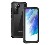 Lanhiem Cover Per Compatibile con Samsung Galaxy S21 Fe Impermeabile [IP68 Waterproof e 360 Gradi Protezione]Custodia Subacquea Antiurto Resistente Rugged con Protezione dello Schermo per S21 Fe,Nero