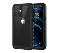 Lanhiem Cover Per iPhone 12 Impermeabile [IP68 Waterproof e 360 Gradi Protezione] Custodia Subacquea Antiurto Resistente Rugged con Protezione dello Schermo per iPhone 12 5G,Nero