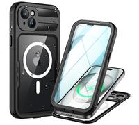 Lanhiem Cover per iPhone 15 Plus Compatibile con MagSafe, Impermeabile Antiurto [Protezione Schermo] IP68 Waterproof 360° Antipolvere Militare Custodia Subacquea Integrata Case iPhone 15 Plus - Nero