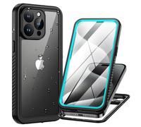 Lanhiem Cover per iPhone 15 Pro IP68 Impermeabile Magnetica Antiurto Blu
