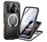 Lanhiem Cover per iPhone 17 Pro Compatibile con MagSafe, Impermeabile Antiurto [Protezione Schermo] IP68 Waterproof 360° Antipolvere Militare Custodia Subacquea Integrata Case per iPhone 17 Pro - Nero