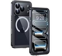 Lanhiem Cover per iPhone 17 Pro Impermeabile - Antiurto [Compatibile con MagSafe] Infrangibile 360 Subacquea Integrata IP68 Waterproof Chantier Antipolvere per iPhone 17 Pro,Nero