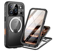 Lanhiem Cover per iPhone 17 Pro Max Compatibile con MagSafe, Impermeabile Antiurto [Protezione Schermo] IP68 Waterproof 360° Integrata Antipolvere Militare Subacquea Case per iPhone 17 Pro Max - Nero