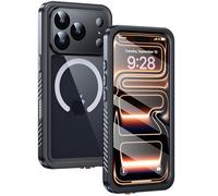 Lanhiem Cover per iPhone 17 Pro Max Impermeabile - Antiurto [Compatibile con MagSafe] Infrangibile 360 Subacquea Integrata IP68 Waterproof Chantier Antipolvere per iPhone 17 ProMax,Nero