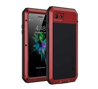 Lanhiem Cover Per iPhone SE 2022,Cover Antiurto iPhone 7/8/SE 2020 [Indistruttibile e Resistente][Supporta la Ricarica Wireless] Protezione Schermo Rugged Militare Custodia per iPhone SE 2/3-Rosso