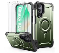 Lanhiem Cover per Samsung A16 5G / 4G Magsafe con Supporto Protezione Completa del Corpo a 360°con 2 Vetro Temperato, Militare 14FT Antiurto Resistente, Custodia per Samsung Galaxy A16 5G / 4G, Verde