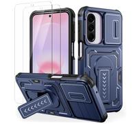 Lanhiem Cover per Samsung A27 5G con Pellicola Vetro Temperato*2, Blu
