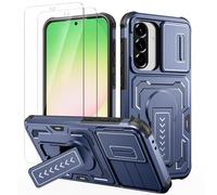 Lanhiem Cover per Samsung A56 5G/A36 5G/A37 5G con Vetro Temperato*2, Blu