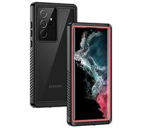 Lanhiem Cover Per Samsung Galaxy S22 Ultra 5G Impermeabile [IP68 Waterproof e 360 Gradi Protezione] Custodia Subacquea Antiurto Rugged con Protezione dello Schermo per S22 Ultra 6,8",Rosa