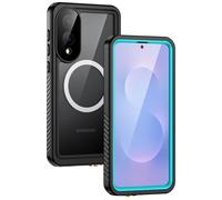 Lanhiem Cover Per Samsung S25 Edge 5G Impermeabile,IP68 Waterproof e 360 Gradi Protezione,Compatibile con MagSafe,Custodia Subacquea Antiurto Rugged per S25 edge,Blu