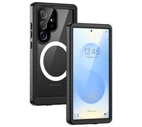 Lanhiem Cover Per Samsung S25 Ultra 5G Impermeabile,IP68 Waterproof e 360 Gradi Protezione,Compatibile con MagSafe,Custodia Subacquea Antiurto Rugged per S25 Ultra,Nero