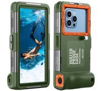 Lanhiem Custodia Impermeabile Subacquea Professionale IP68 15M per iPhone Samsung Huawei Xiaomi,Compatibile con telefoni fino a 6,9 pollici,adatto per immersioni snorkeling surf,Verde