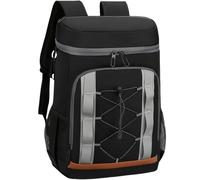 LANHUIYY Zaino isotermico da 30 litri, grande borsa per uomo e donna, ideale per picnic, barbecue, campeggio, escursioni, shopping (nero)