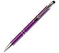 Lanier G2 - Penna a sfera 2 in 1, penna a sfera retrattile con punta stilo per touch screen, punta media Schmidt P900, 0,7 mm, inchiostro nero (viola)