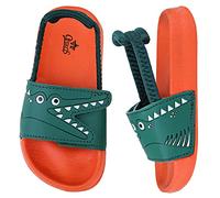 Lanivic Sandali Estive Ragazzi Pantofole da Piscina Banda Elastica Antiscivolo Bambini Ciabatte da Spiaggia ada Interno E da Esterno Coccodrillo Arancione 23 EU