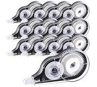 Lanjue 12 Pezzi Bianchetto a Nastro, 12m x 5 mm Correttore a Nastro con Cappuccio Protettivo, Cancelleria Scuola Correction Tape per Insegnanti Studenti Ufficio Scolastico (Nero)