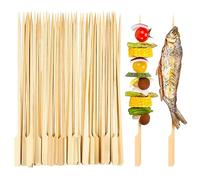 Lanjue 200 spiedini in bambù da 25 cm, piatti per hamburger, per bambini, frutta, cocktail, barbecue, kebab, buffet, feste, fontana, fonduta, bastoncini