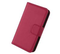 Lankashi Flip Vera Pelle Case per Doro 8035 Genuine Premium Leather Cover Custodia Caso Guscio Protettiva Skin con Scomparti Carte Portafoglio Book Wallet (Rosa)