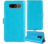 Lankashi Premium Custodia Portafoglio in PU Pelle Supporto Caso Guscio Protettiva Cover Flip Skin Case Per MyPhone 7340 LTE 2.8"(Blu)