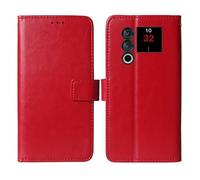 Lankashi Premium Custodia Portafoglio in PU Pelle Supporto Caso Guscio Protettiva Cover Flip Skin TPU Silicone Case Per Doogee Blade 10 Max/Blade 20 Ultra(Rosso)