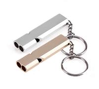 Lankater 2pcs Emergenza Fischietto, Sopravvivenza Sicurezza Whistle Set, 150db Doppia Tubi Sicurezza Fischietti Portachiavi