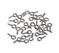 Lankater 50 X Piccolo Piccolo Mini Eye Pins Eyepins Ganci Occhielli Vite Filettata d'Argento 8 Millimetri