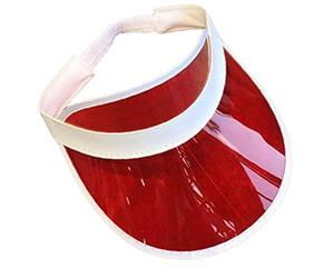 lankater Cappello per Il Sole Unisex Estate di Colore della Caramella Trasparente Vuoto Top plastica in PVC Parasole Cappello della Visiera Caps Sunhat Biciclette