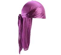 Lankater Long Tail Durag, Seta Durag Headwraps Cinghie Larghe Pirate Hat Cap Turbante Per Le Donne E Gli Uomini Di Hip-hop Decorazioni Quotidiano