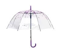 Lanker Trasparente Ombrello, Clear Bubble Dome Birdcage Stick Ombrello Antivento Mezza Automatico Pieghevole per Le Donne Bambini Wedding Travel Party Camping Decorazione Domestica Ombrello