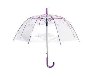 Lanker Trasparente Ombrello, Clear Bubble Dome Birdcage Stick Ombrello Antivento Mezza Automatico Pieghevole per Le Donne Bambini Wedding Travel Party Camping Decorazione Domestica Ombrello