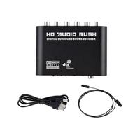 Lanko Amplificatore audio da digitale a analogico 5.1 + in fibra ottica SPDIF coassiale a AC3 convertitore analogico ottico per TV, facile da usare e durevole