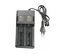 Lanko Caricabatterie agli di litio 2 slot 3,7 V 18650 16340 14500 Caricabatterie ricaricabile agli di litio 18650 Spina UE