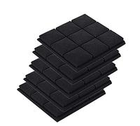 Lanko fonoassorbenti in schiuma fonoassorbente, confezione da 5 pezzi, 30 x 30 x 5 cm, colore: nero