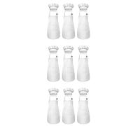 Lanko Set di 18 grembiuli e cappelli da cucina regolabili per bambini per cucinare e dipingere