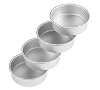 Lanko Set di 4 teglie rotonde da 10 cm, per mini pizza, quiche, non salutari