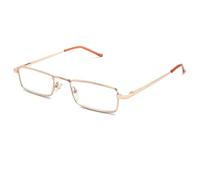 LANLANG Occhiali da lettura per uomo donna, Occhiali che bloccano la luce blu, Metallo, Anti affaticamento della vista, 1,5 diottrie, oro, leggeri, ME-002