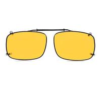 LANLANG Occhiali da sole polarizzati Clip-On con molla per uomo e donna, protezione UV, 10 g, metallo, 57 mm x 39 mm, giallo., 57x39mm