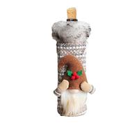 lanliflying Copertura per bottiglia di vino, costume da gnomo natalizio per bottiglie di vino, gnomi svedesi Tomte, decorazioni per bottiglie di vino, borsa di vino natalizia per hostess decorazione